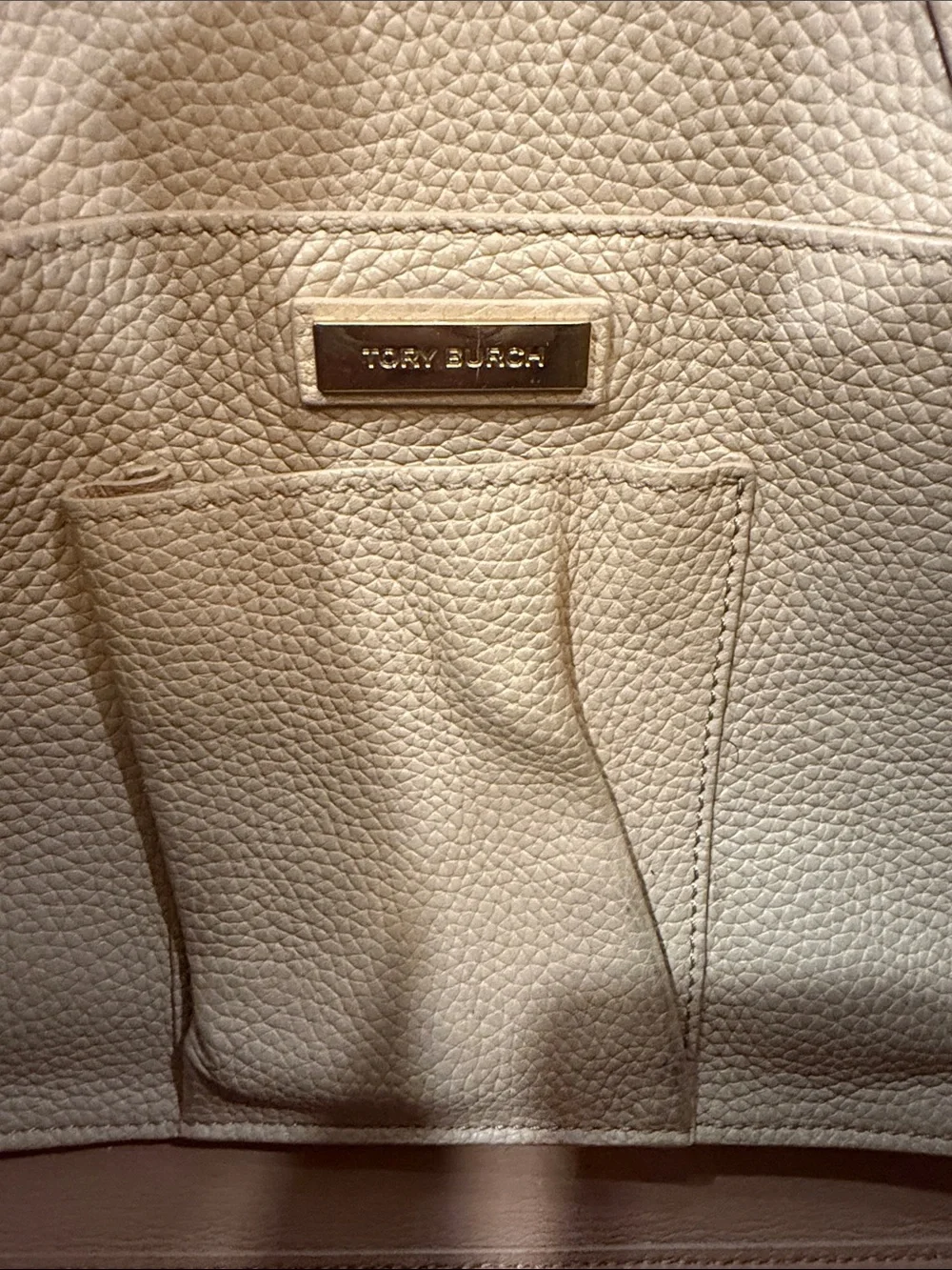 Tory Burch Blush Leather Tote with Gold Logo